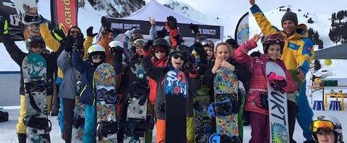 Snowboarding Lessons for Kids (5-16 y.) for All Levels from Villars Ski School
