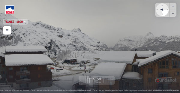 Webcam in Tignes at  Latitude  Longitude 