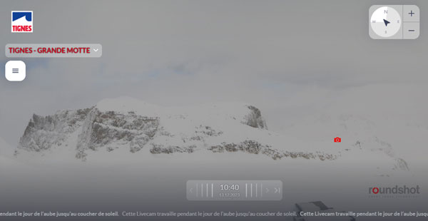 Webcam in Tignes at  Latitude  Longitude 