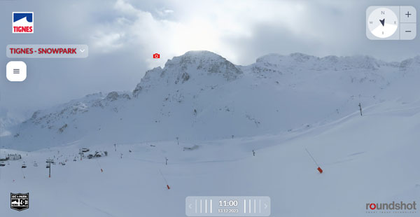 Webcam in Tignes at  Latitude  Longitude 