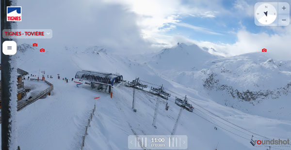 Webcam in Tignes at  Latitude  Longitude 