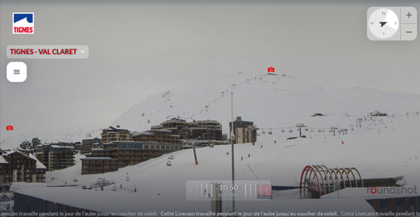 Webcam in Tignes at  Latitude  Longitude 