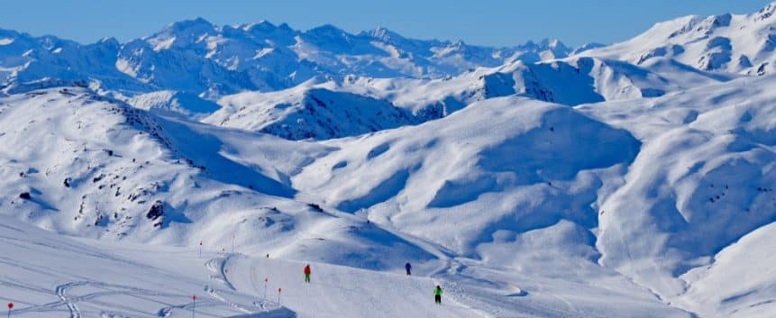 Skiing in Baqueira Beret, one of the largest ski areas in the Pyrenees