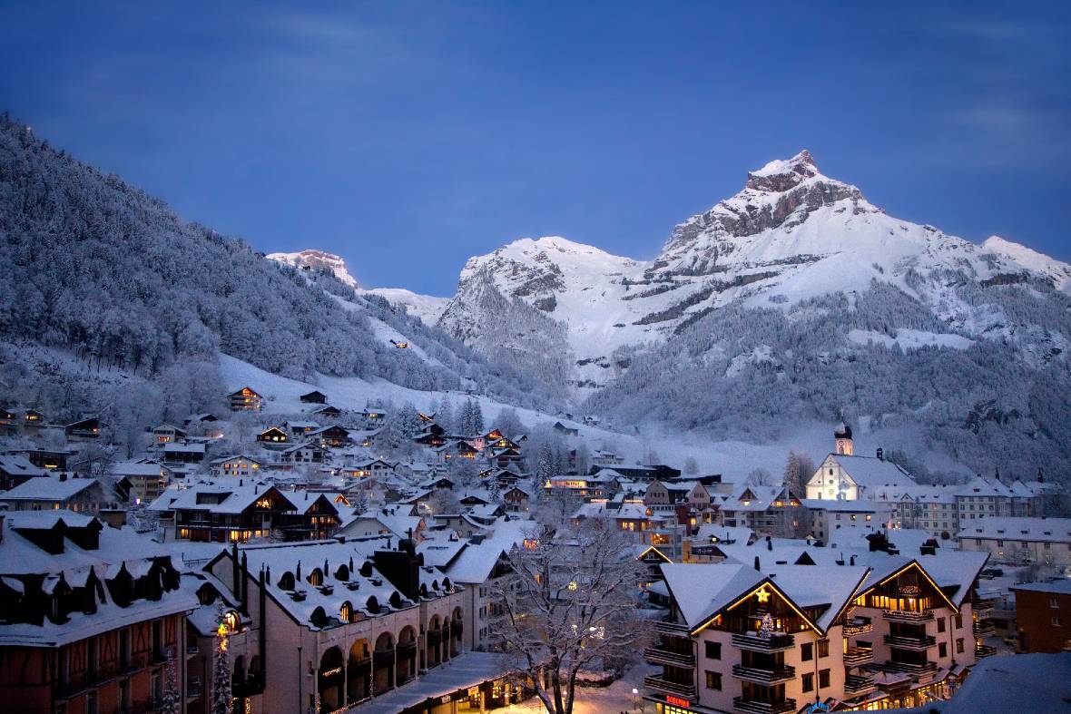 Engelberg early evening in winter