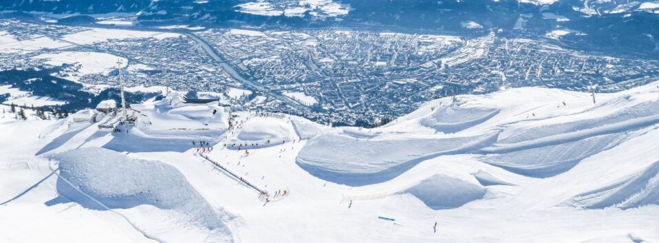 Innsbruck - Nordkette ski slopes with unique views of Innsbruck
