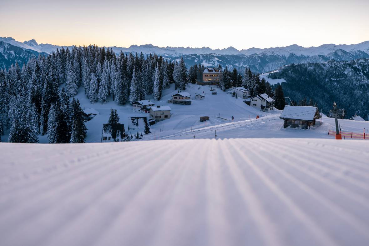 Beginner slopes at Pardiel Pizol Bad Ragaz
