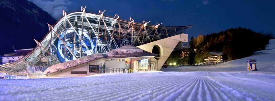 St Anton's Galzigbahn lift station in winter