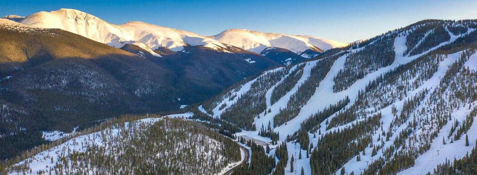 Winter Park Ski Resort CO USA Aerial Winter