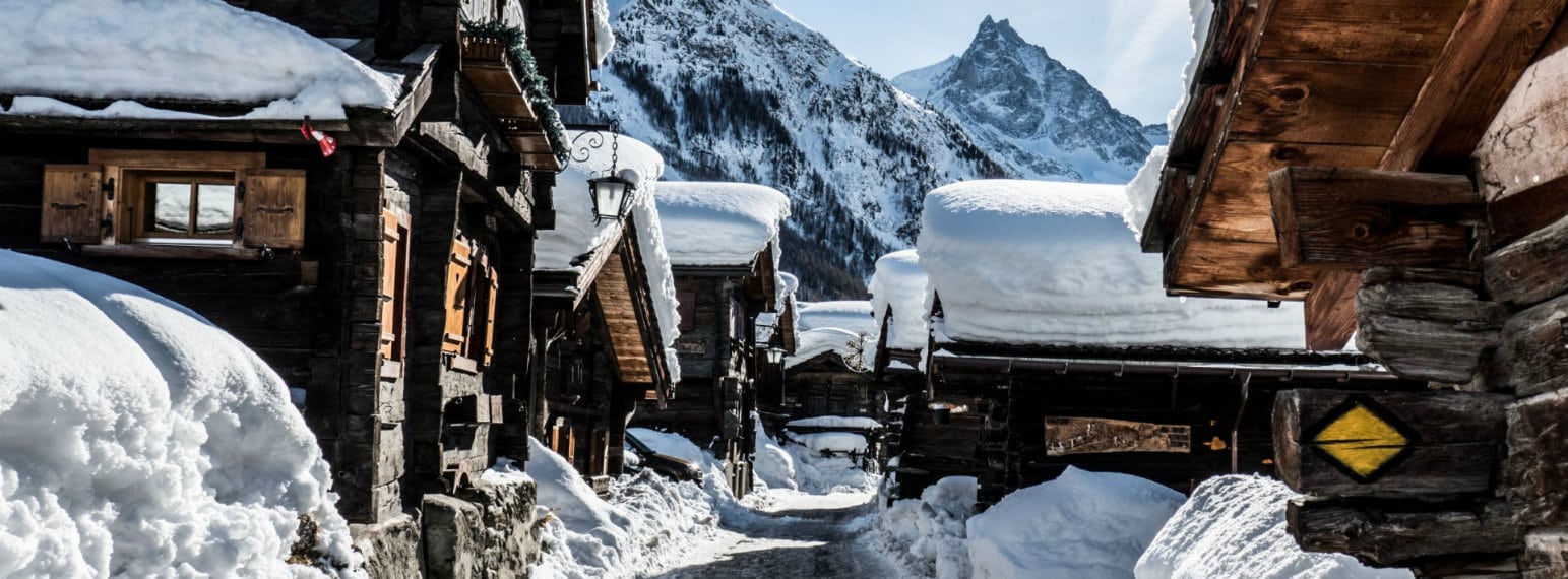 Zinal Val d'Anniviers in winter