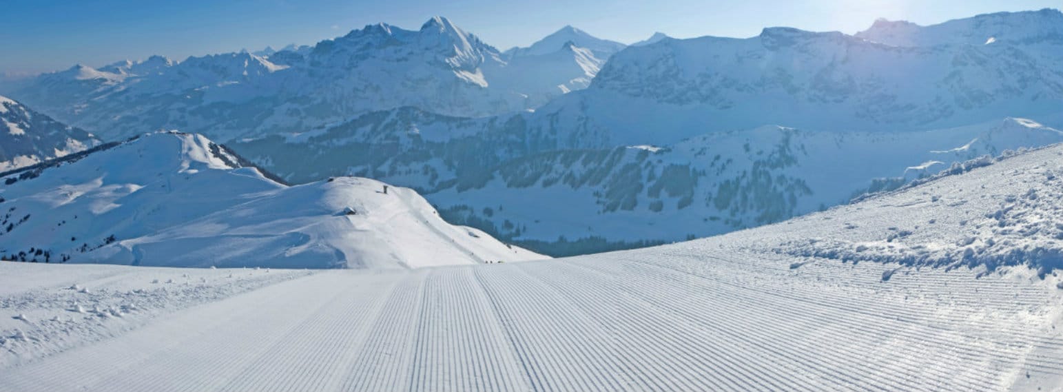 Adelboden Ski Resort Groomed Piste