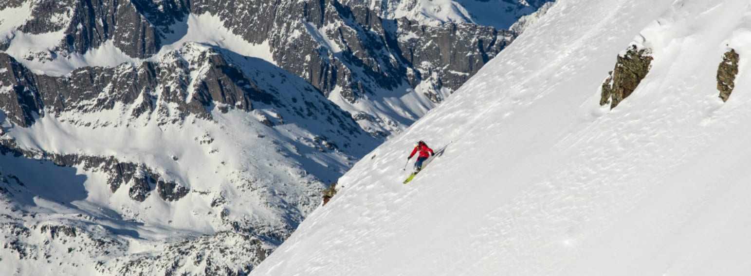 Andermatt Ski Resort Gemstock skiing off-piste