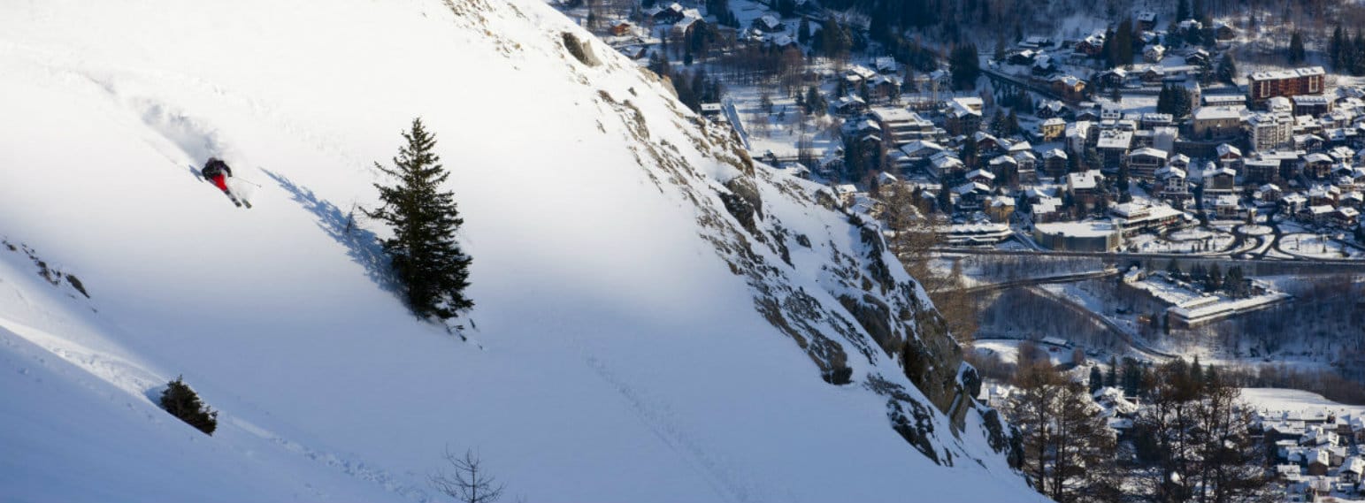 Courmayeur Ski Resort Skier Off-piste
