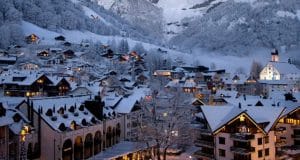 Engelberg Ski Resort Village by night