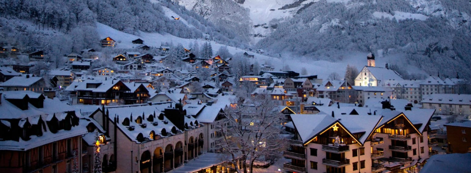 Engelberg Ski Resort Village by night