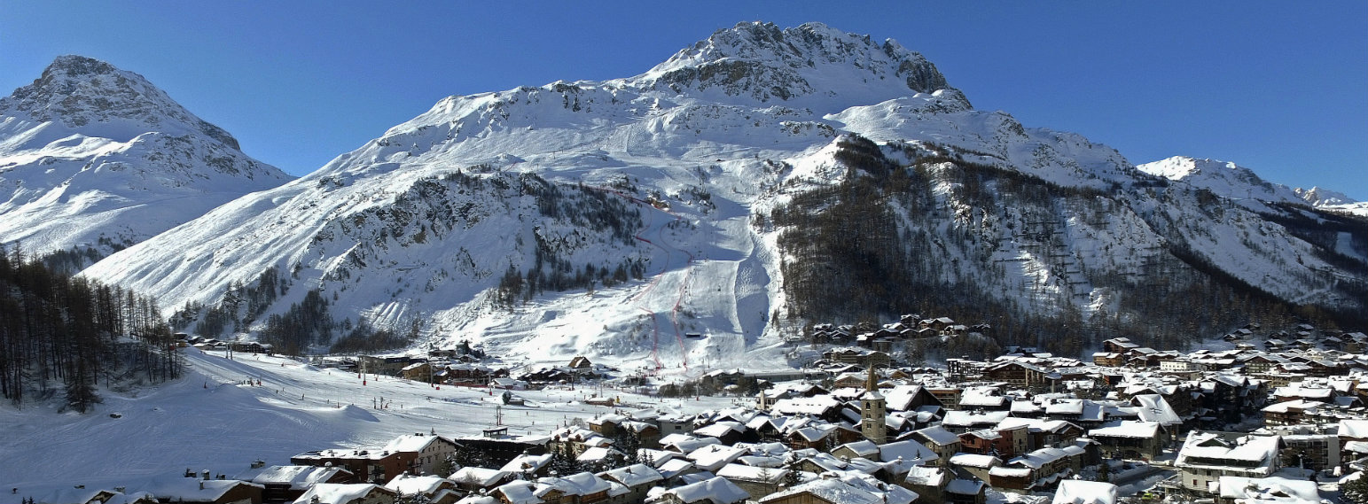 Val d'Isere Ski Resort village in winter