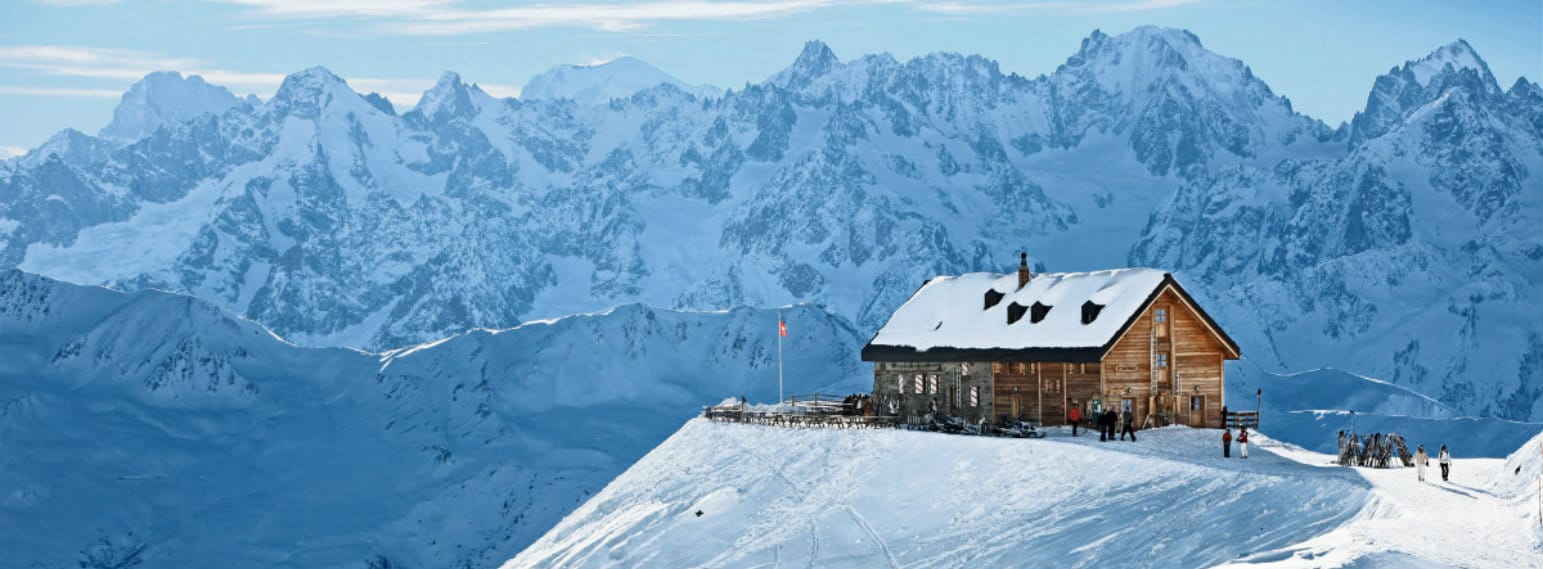 Verbier ski resort mountain hut