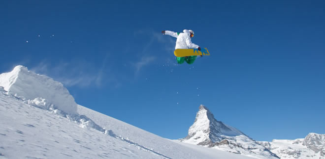 Zermatt-Snowboarder