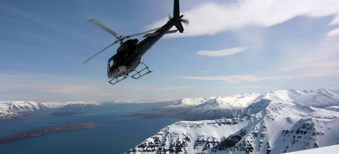 Heli-skiing