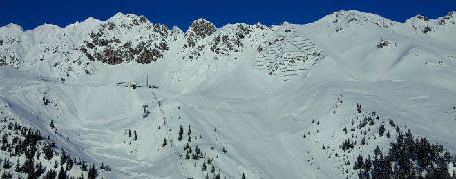 Innsbruck Nordkette from the Air 660x260